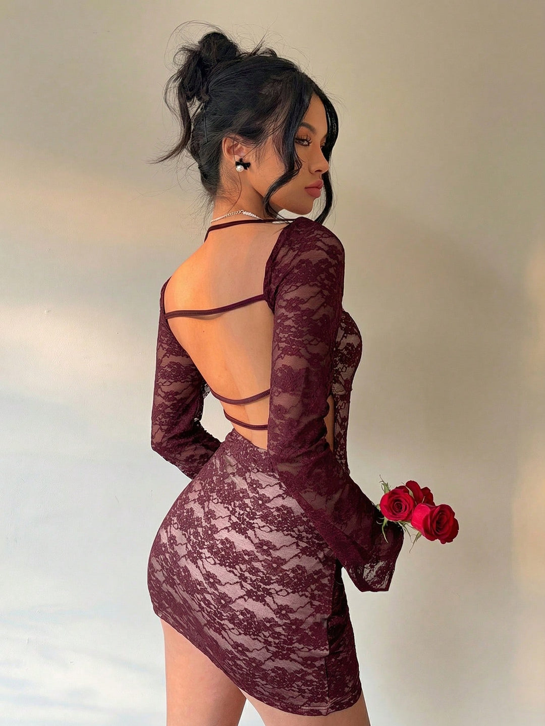 Rochie mini SHEIN, vișiniu
