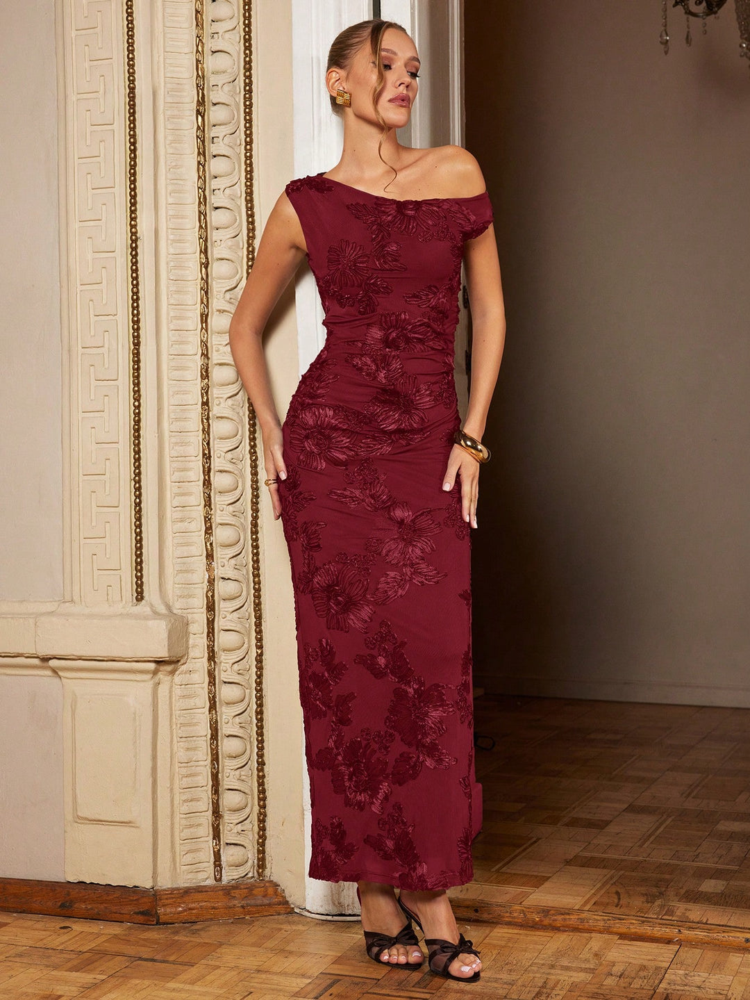 Rochie maxi SHEIN, vișiniu