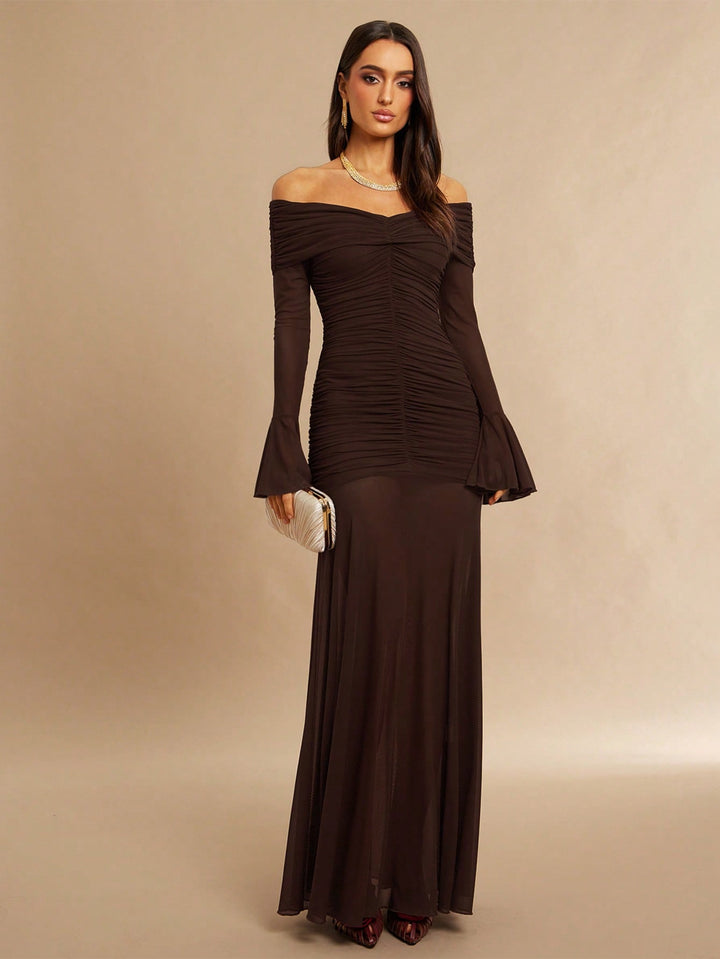 Rochie maxi SHEIN, maro
