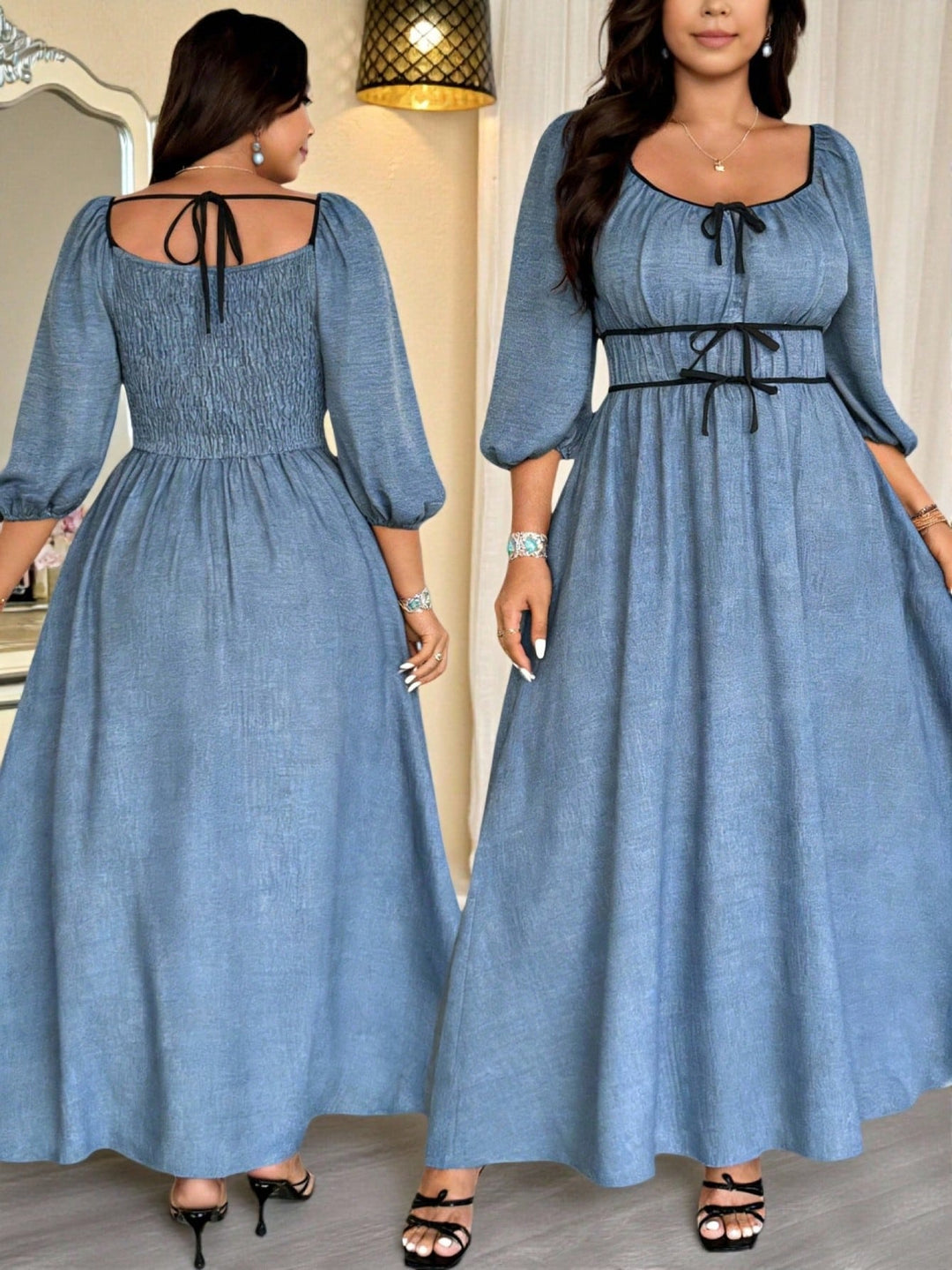 Rochie maxi SHEIN, albastru