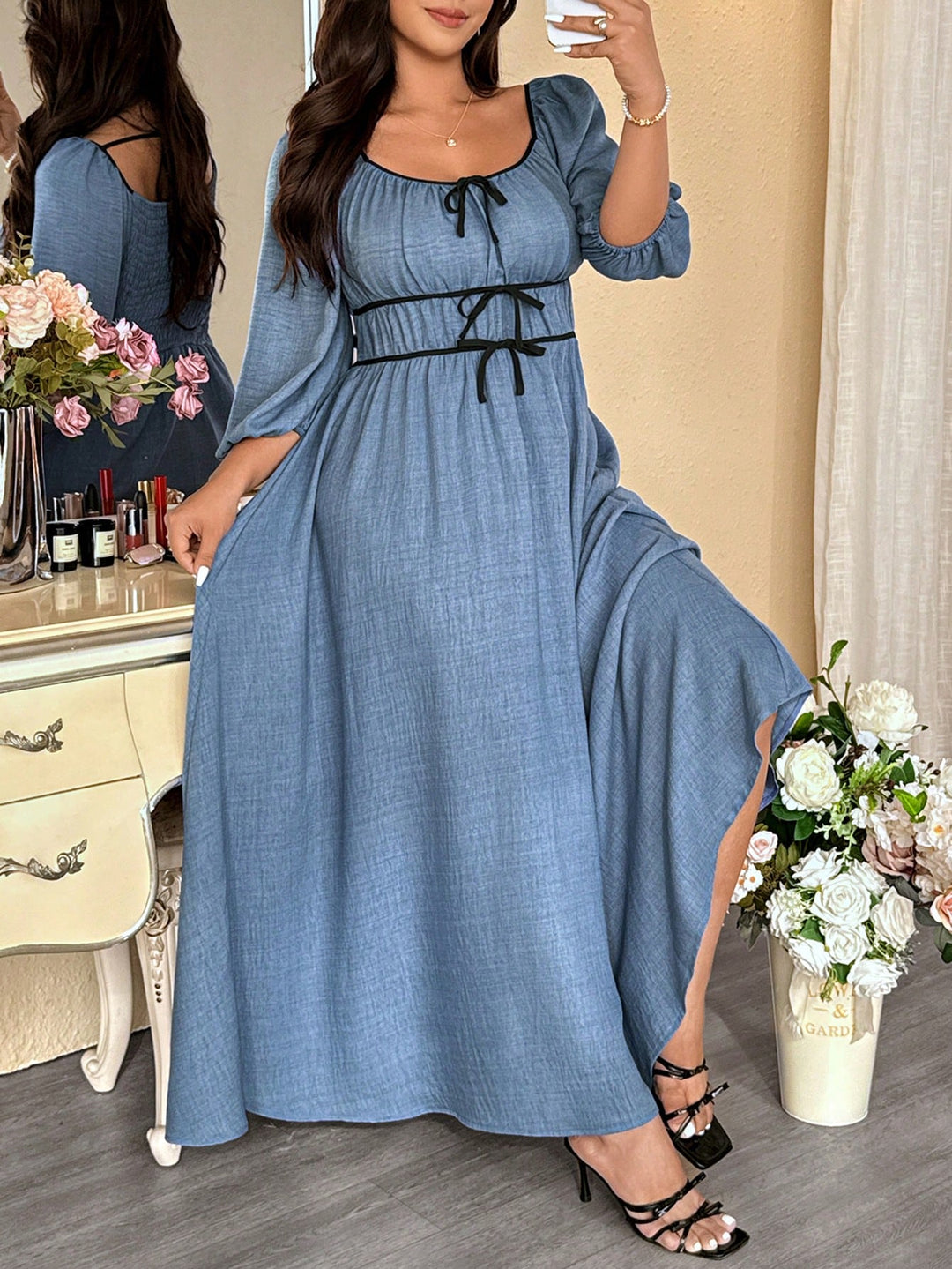 Rochie maxi SHEIN, albastru