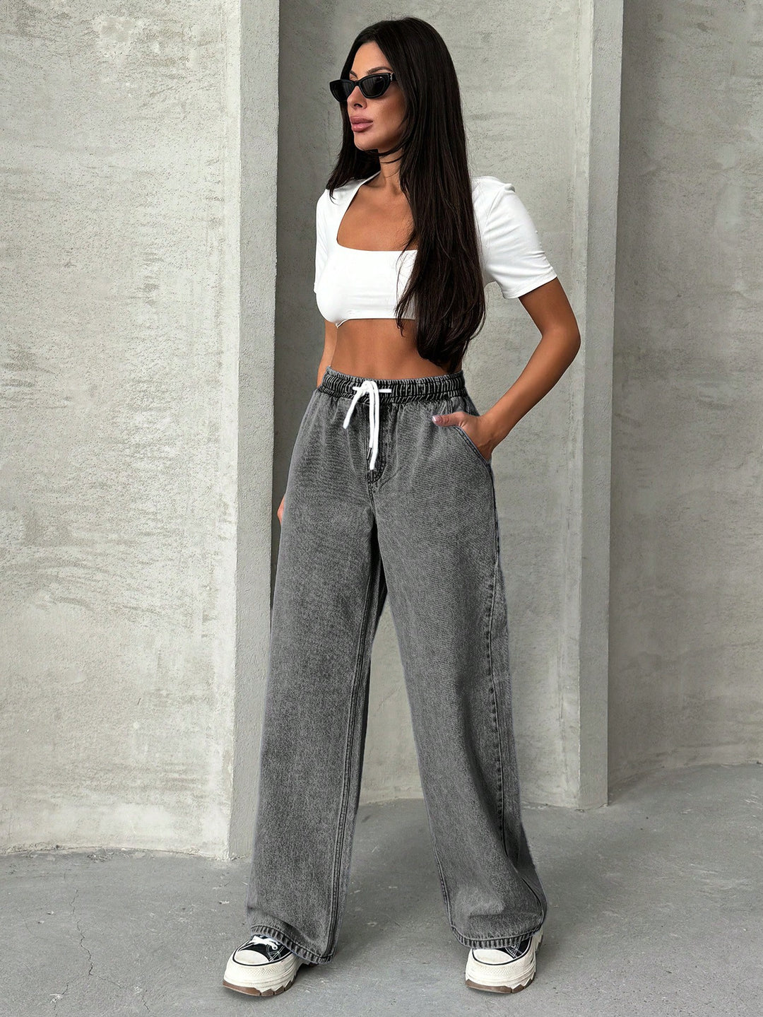 Jeans SHEIN, gri