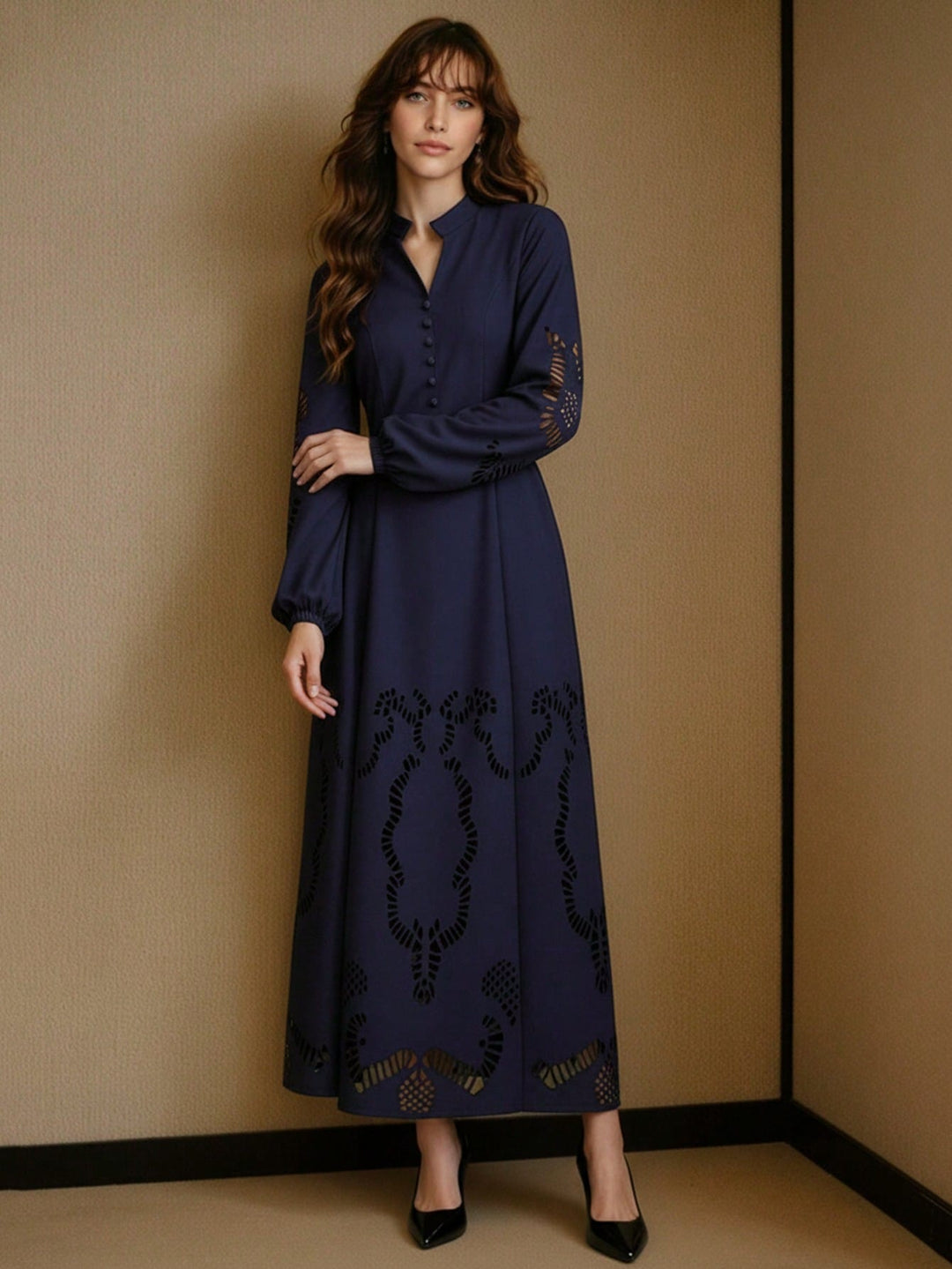SHEIN maxi ruha, kék