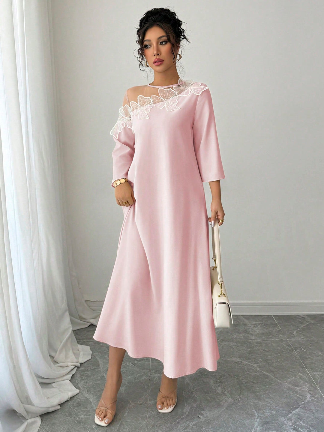 Rochie maxi SHEIN, roz