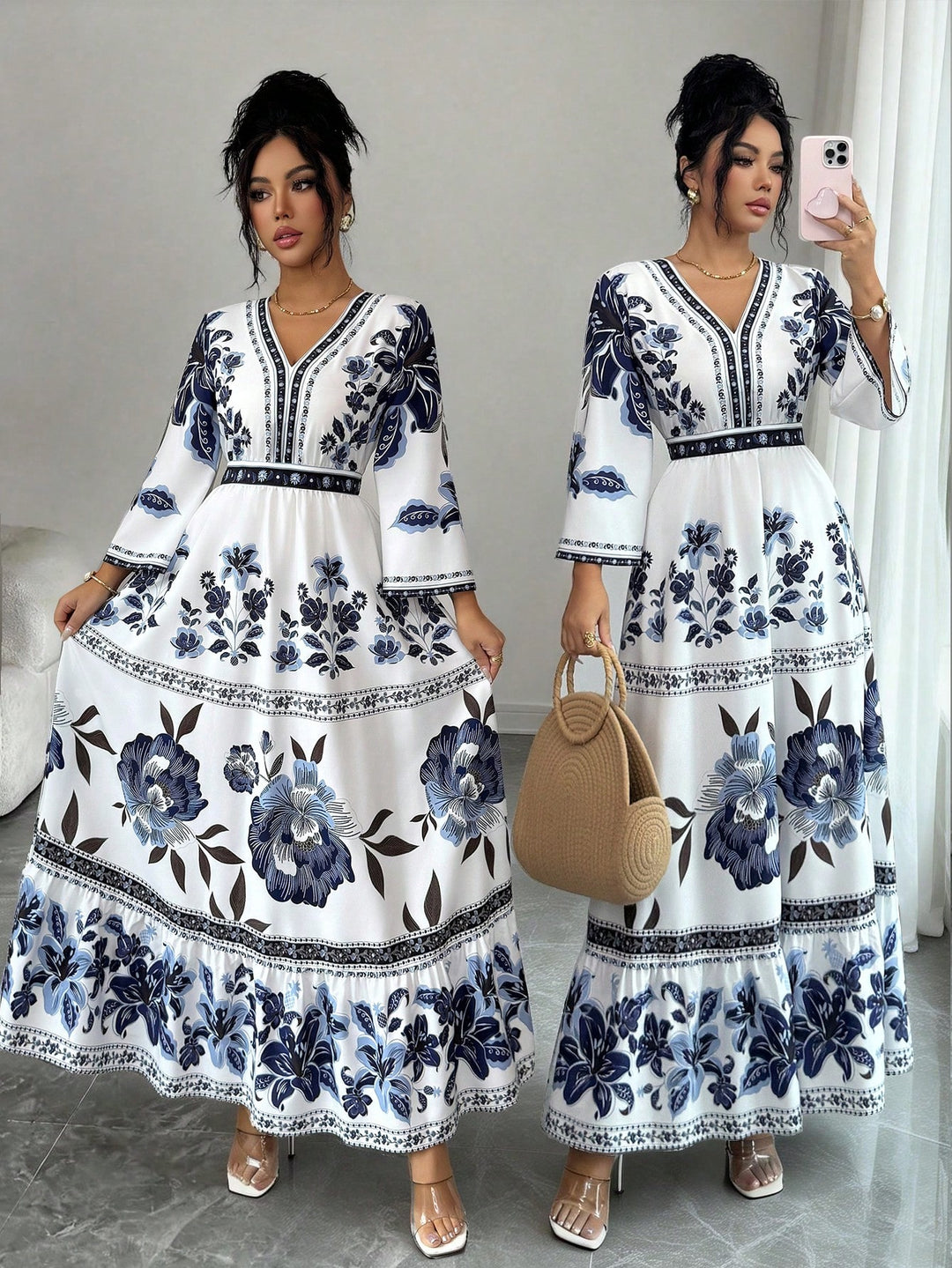 SHEIN maxi ruha, mix színek