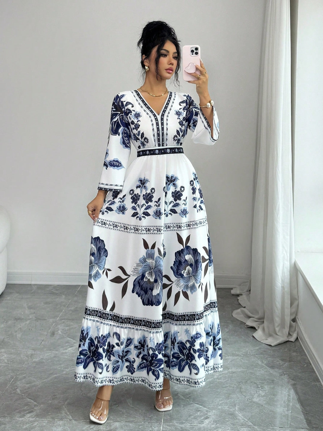 SHEIN maxi ruha, mix színek