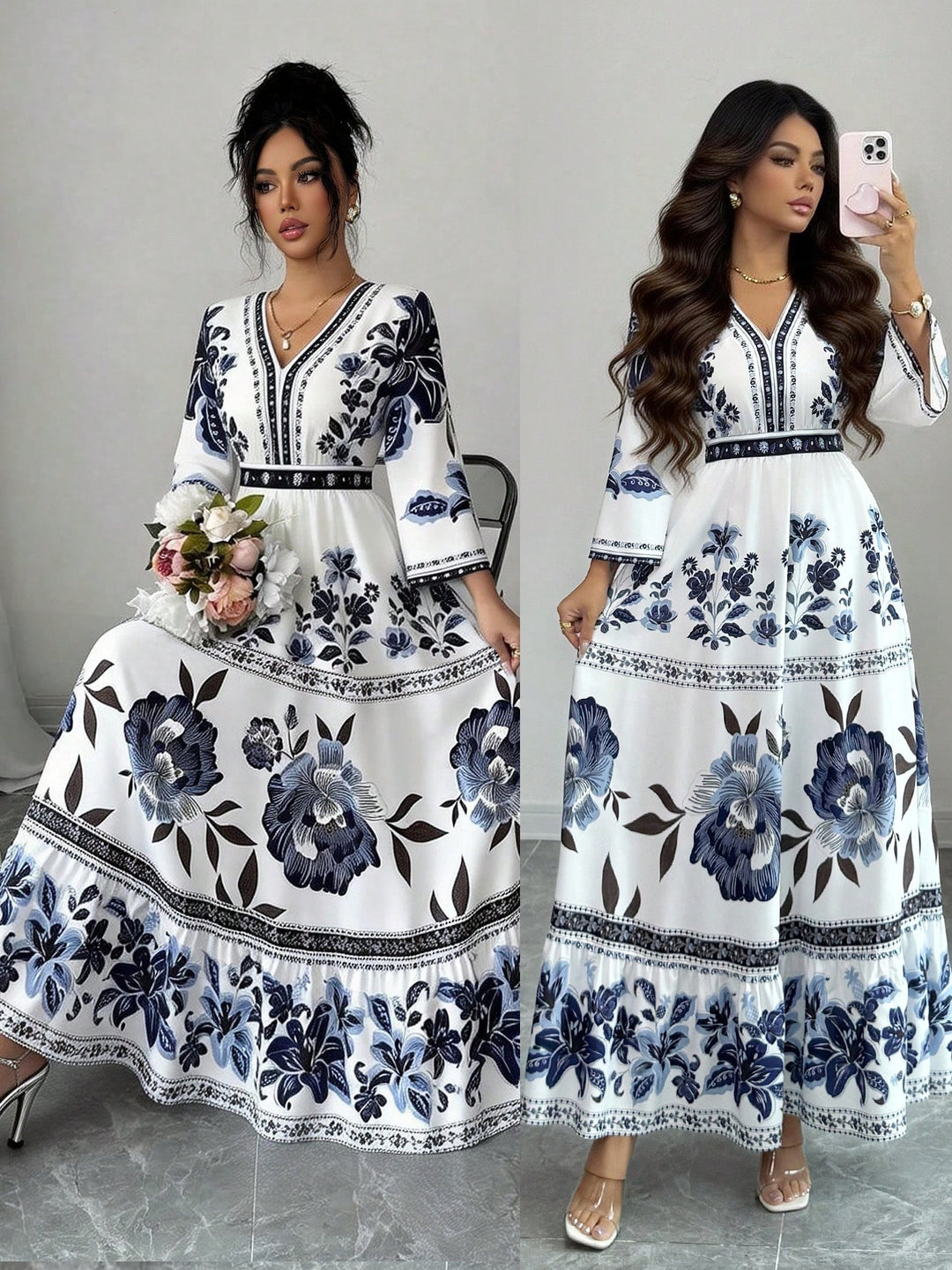 SHEIN maxi ruha, mix színek