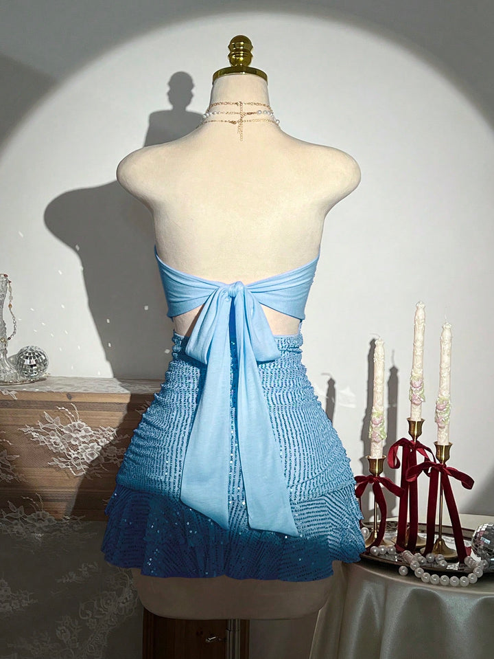 Rochie scurtă SHEIN, albastru
