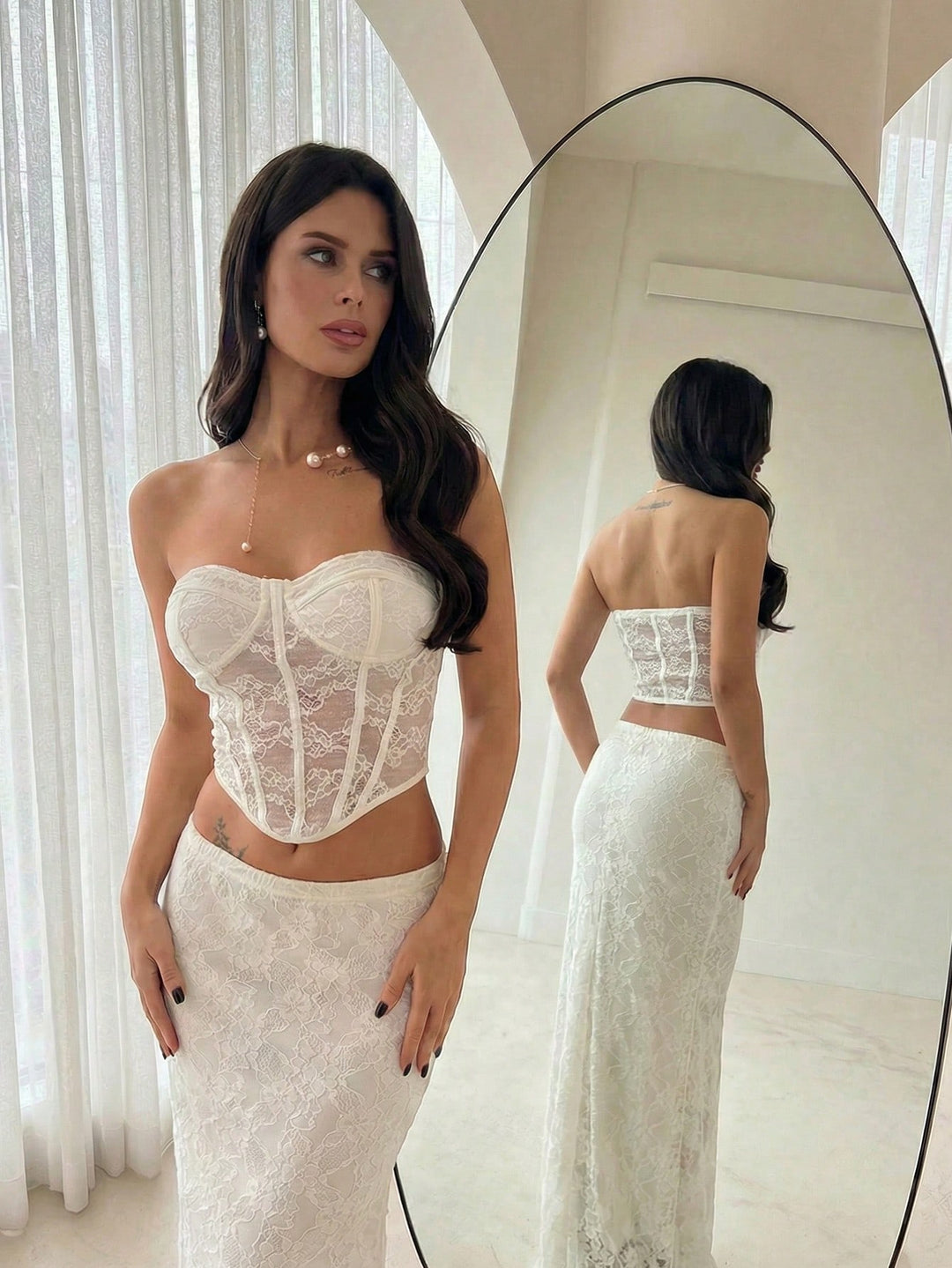 Top SHEIN, alb