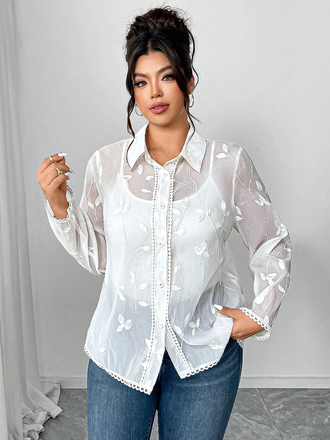 SHEIN blúz, bézs
