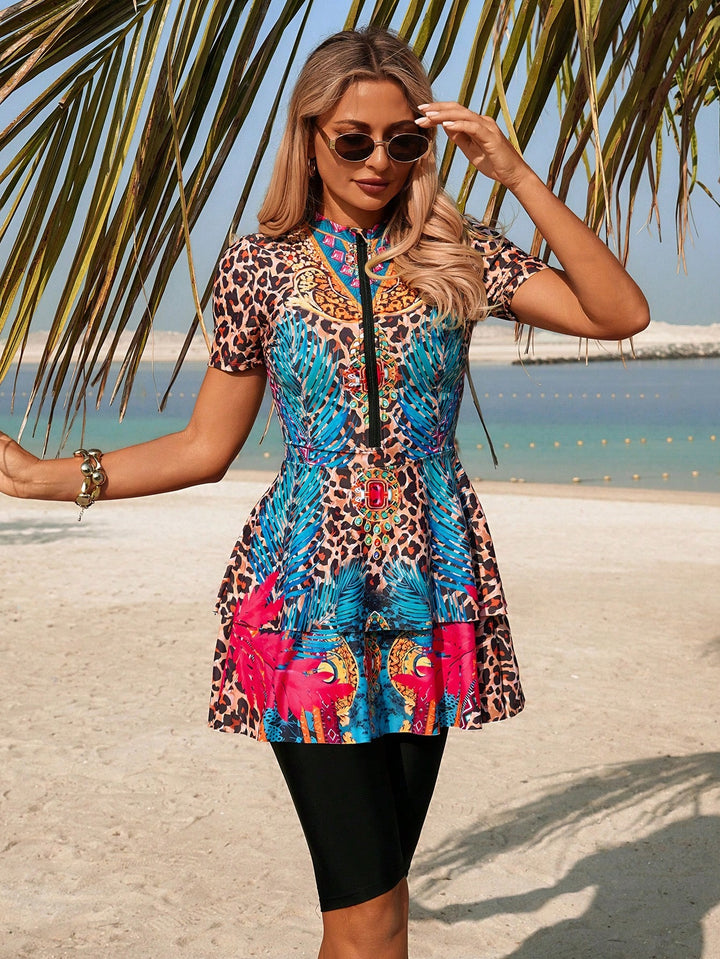 Costum de baie SHEIN, mix culori