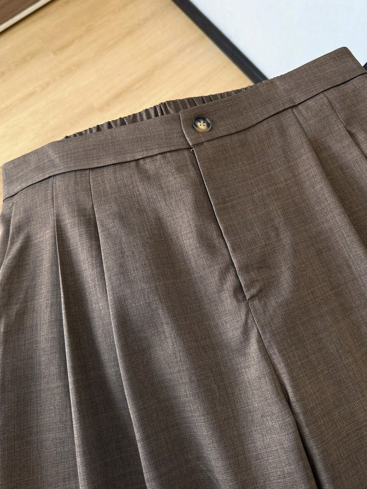 Pantalon de costum SHEIN, maro