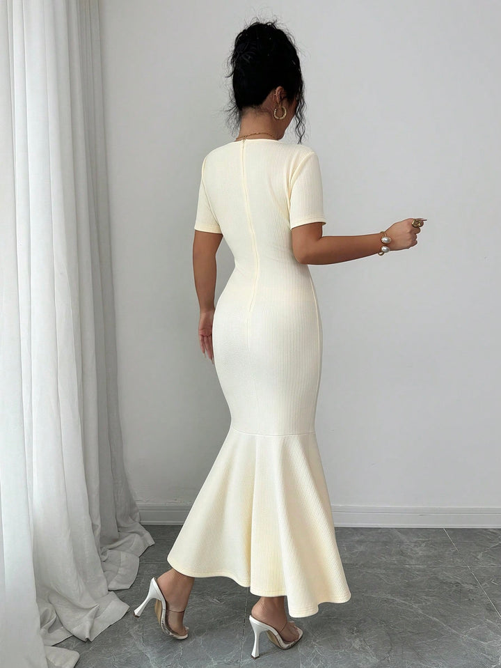 Rochie midi SHEIN, bej
