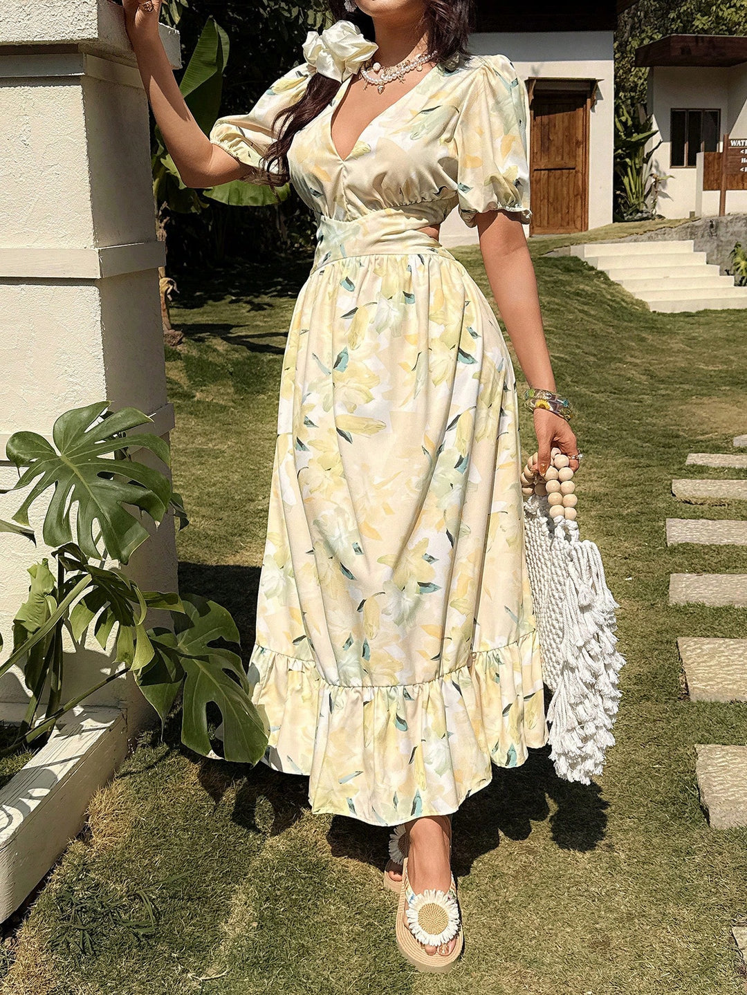 Rochie maxi SHEIN, galben