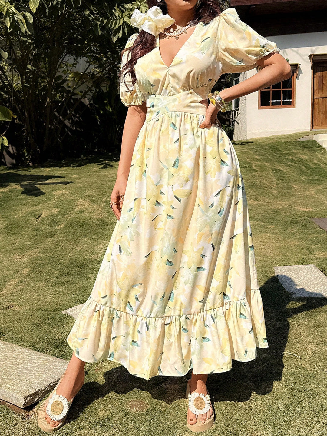 Rochie maxi SHEIN, galben