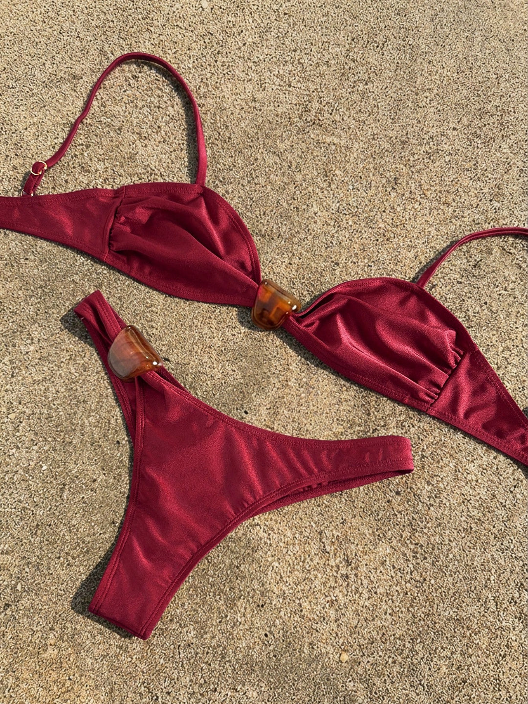 SHEIN bikini szett, bordó