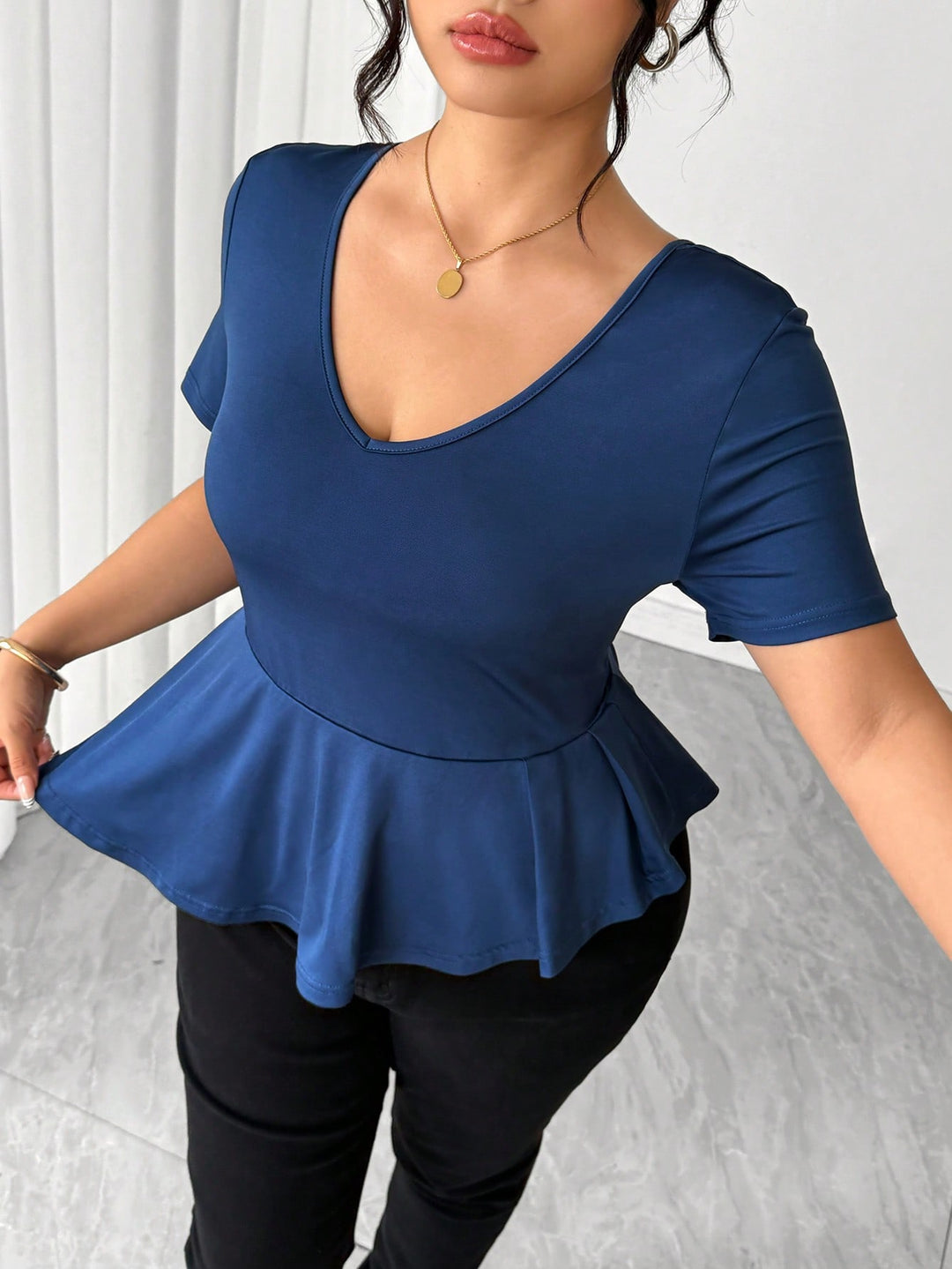 SHEIN blúz, kék