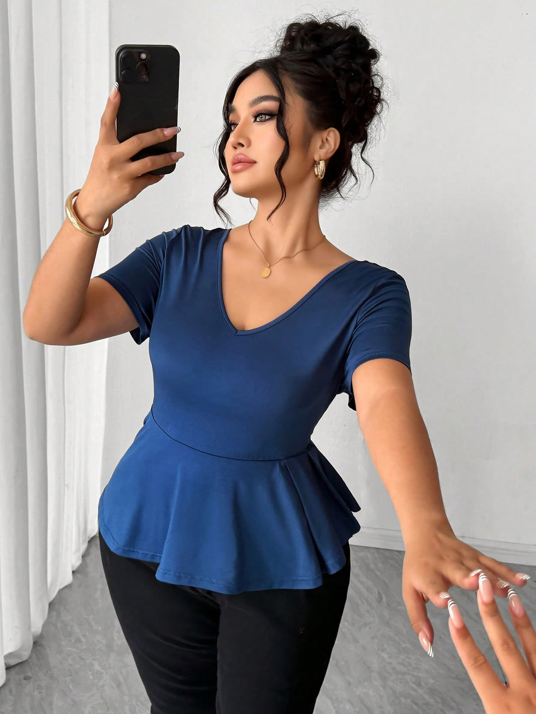 SHEIN blúz, kék