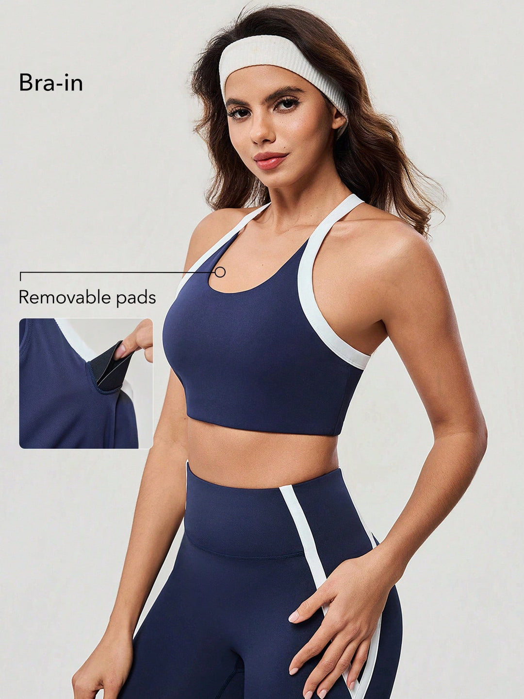 Bustieră sport SHEIN, albastru