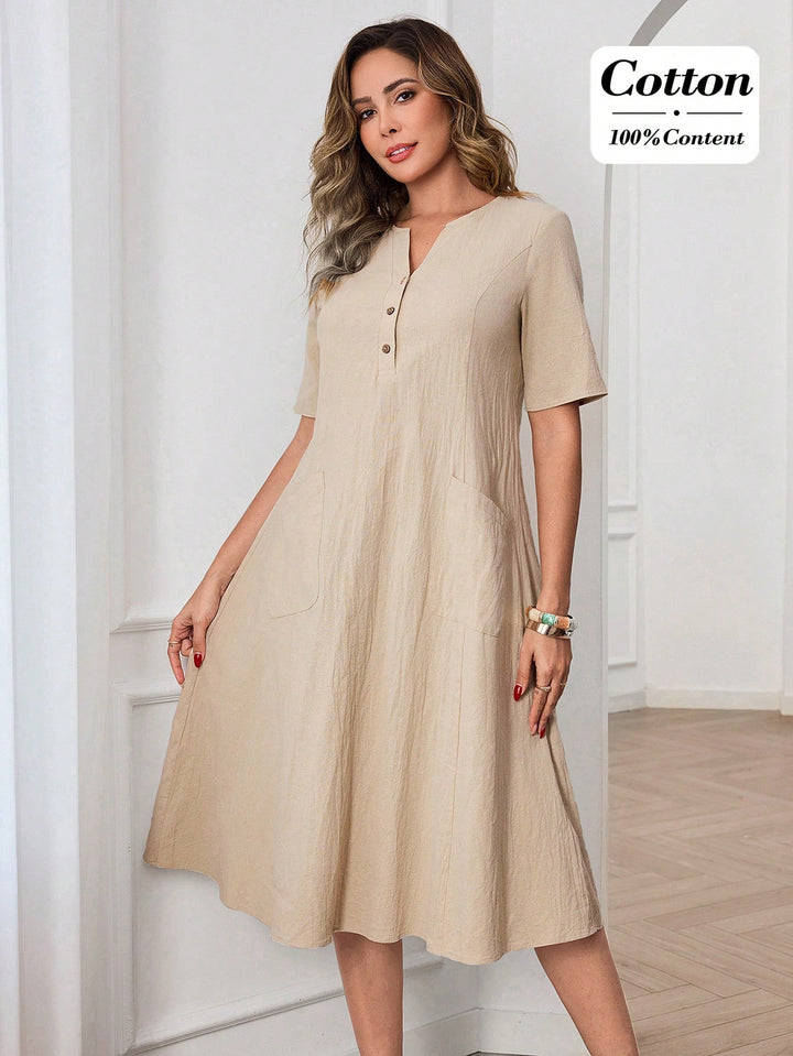 Rochie midi SHEIN, bej