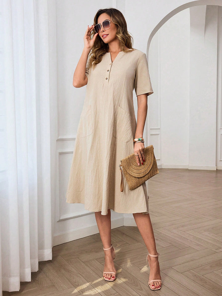 Rochie midi SHEIN, bej