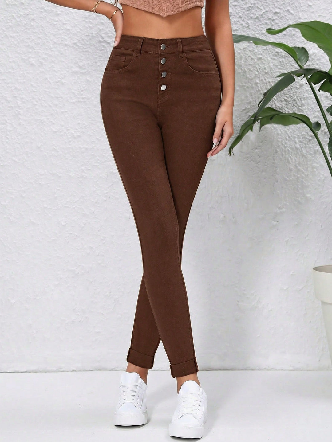 Jeans SHEIN, maro