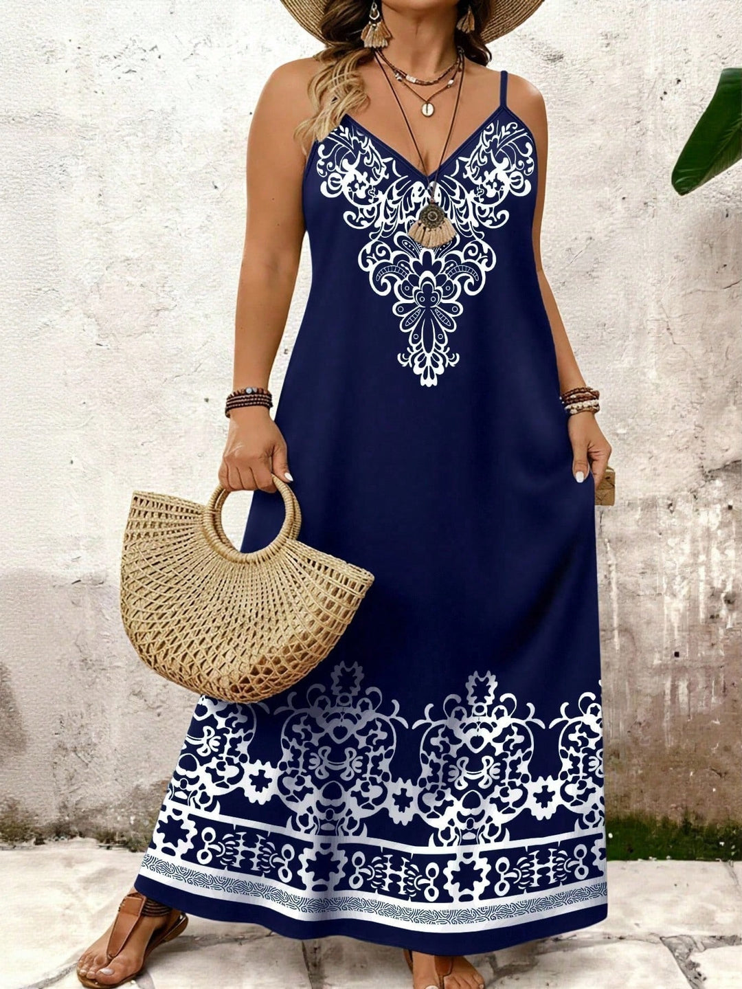 SHEIN maxi ruha, kék