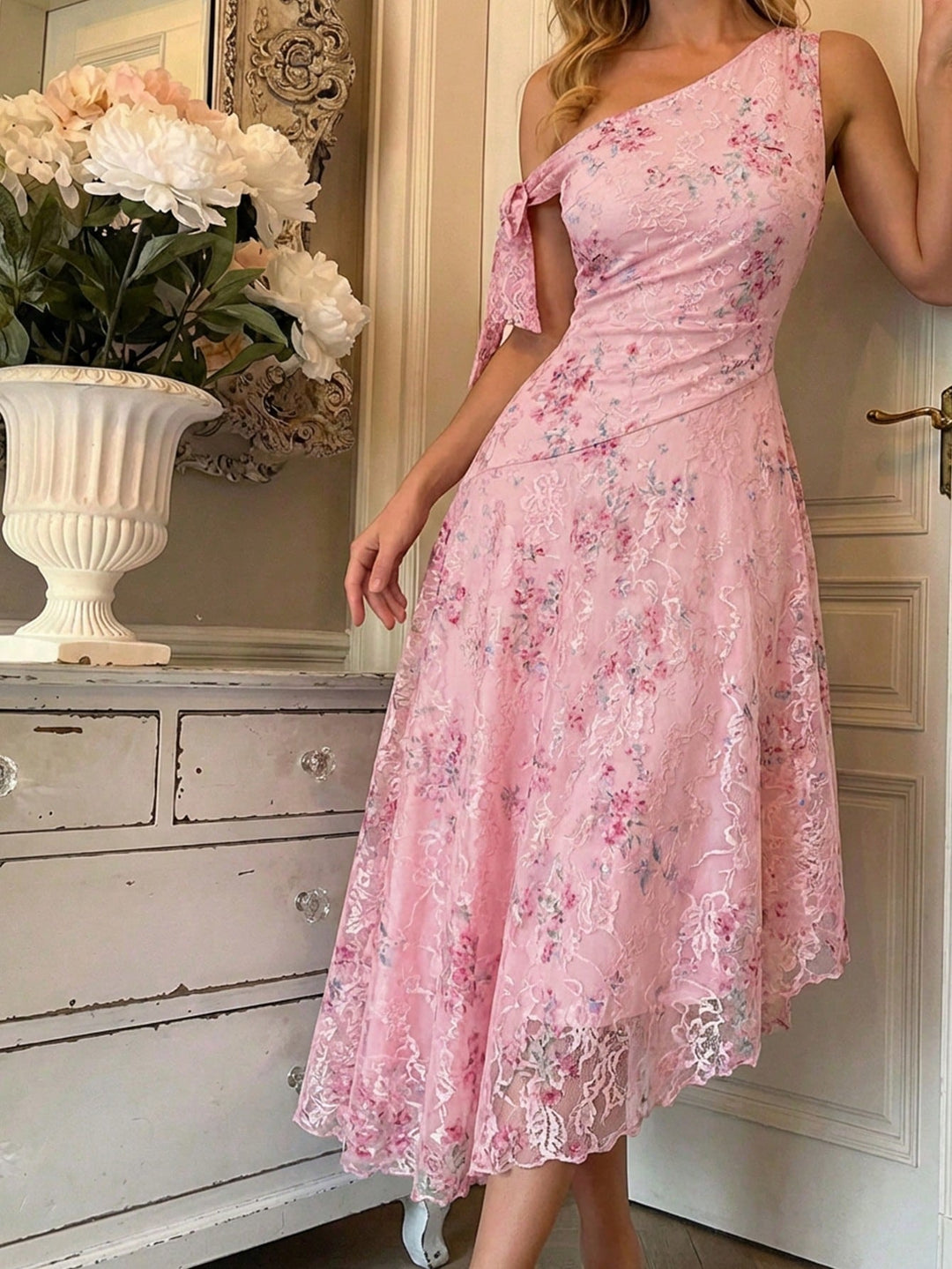Rochie midi SHEIN, roz