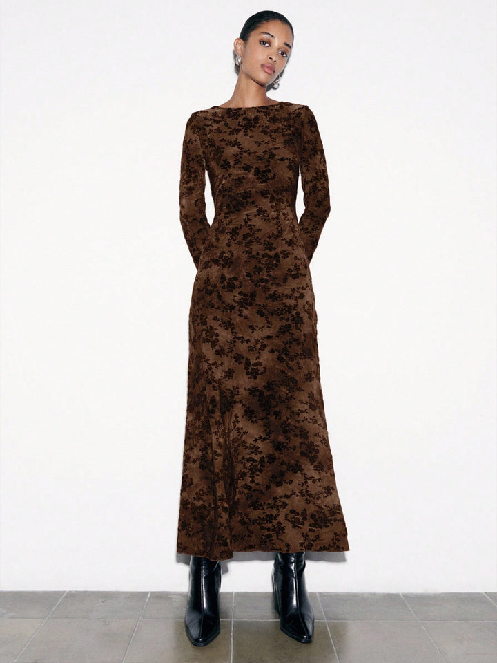 Rochie maxi SHEIN, maro