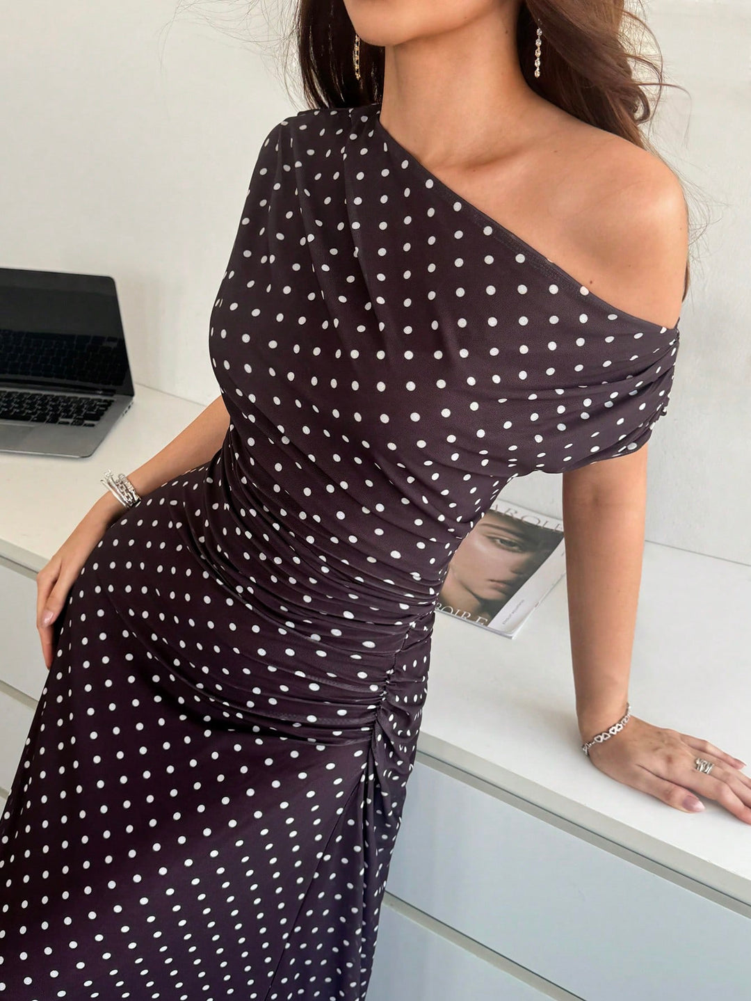 Rochie maxi SHEIN, maro
