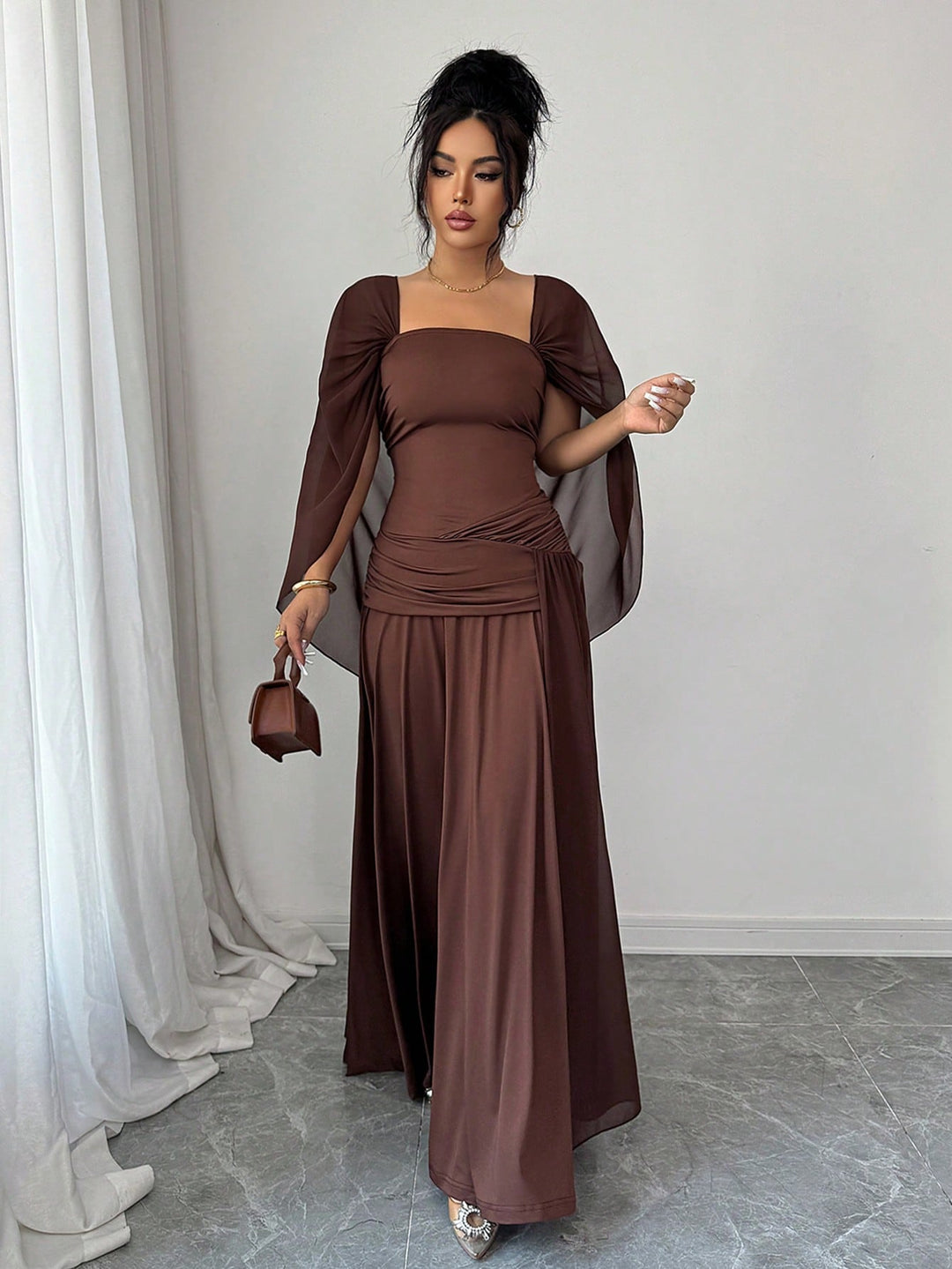 Rochie maxi SHEIN, maro