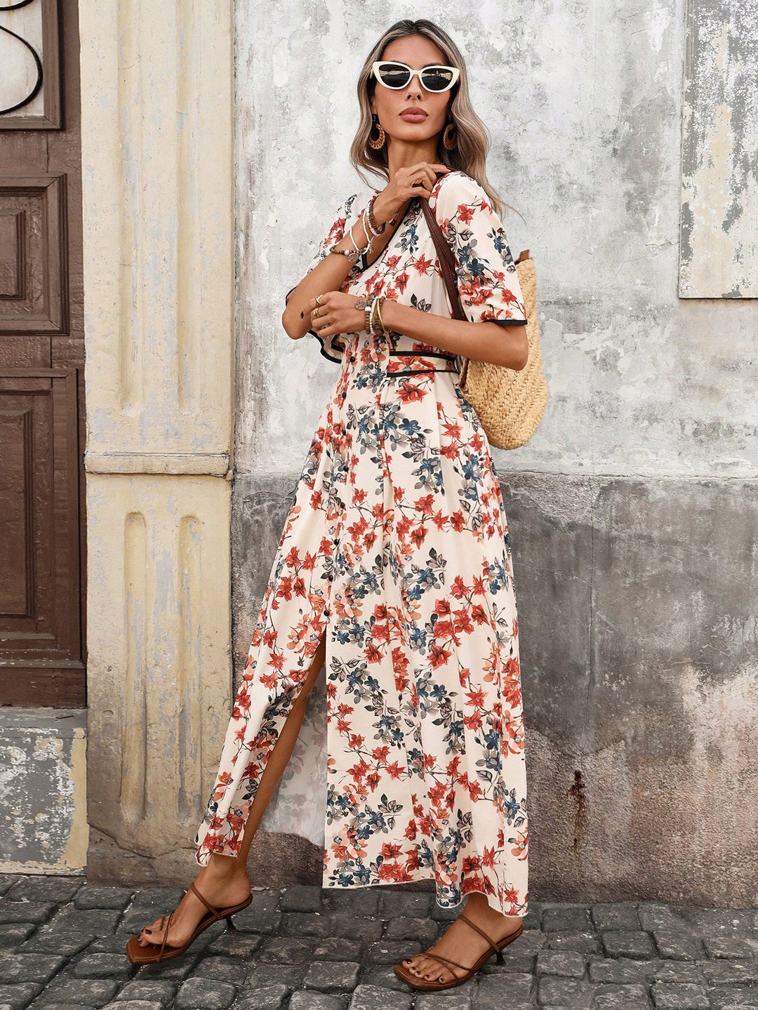 Rochie maxi SHEIN, mix culori