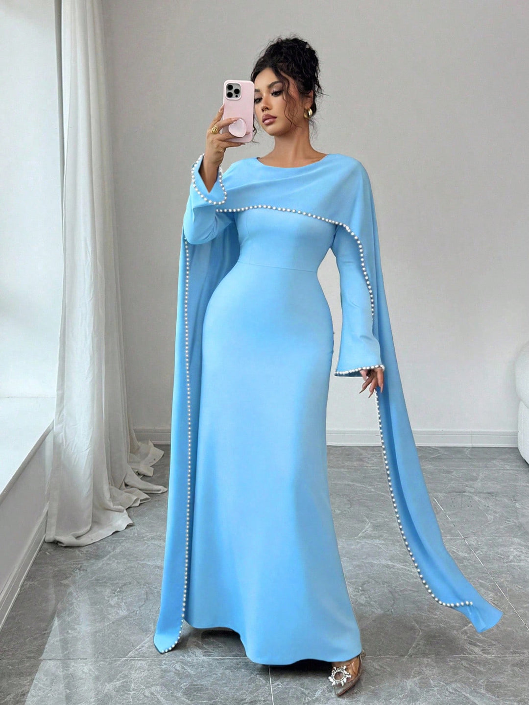 Rochie maxi SHEIN, albastru