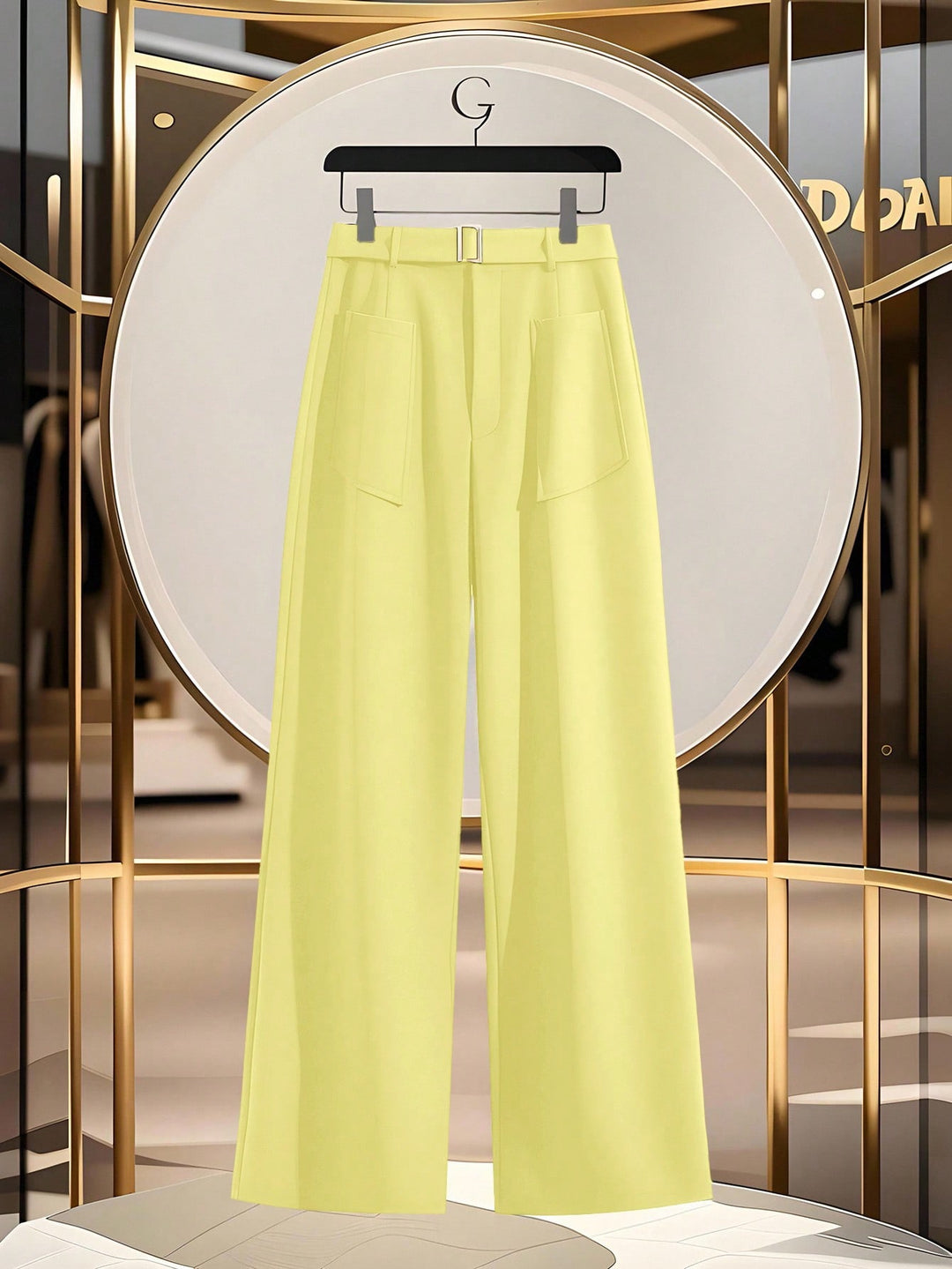 Pantaloni SHEIN, galben