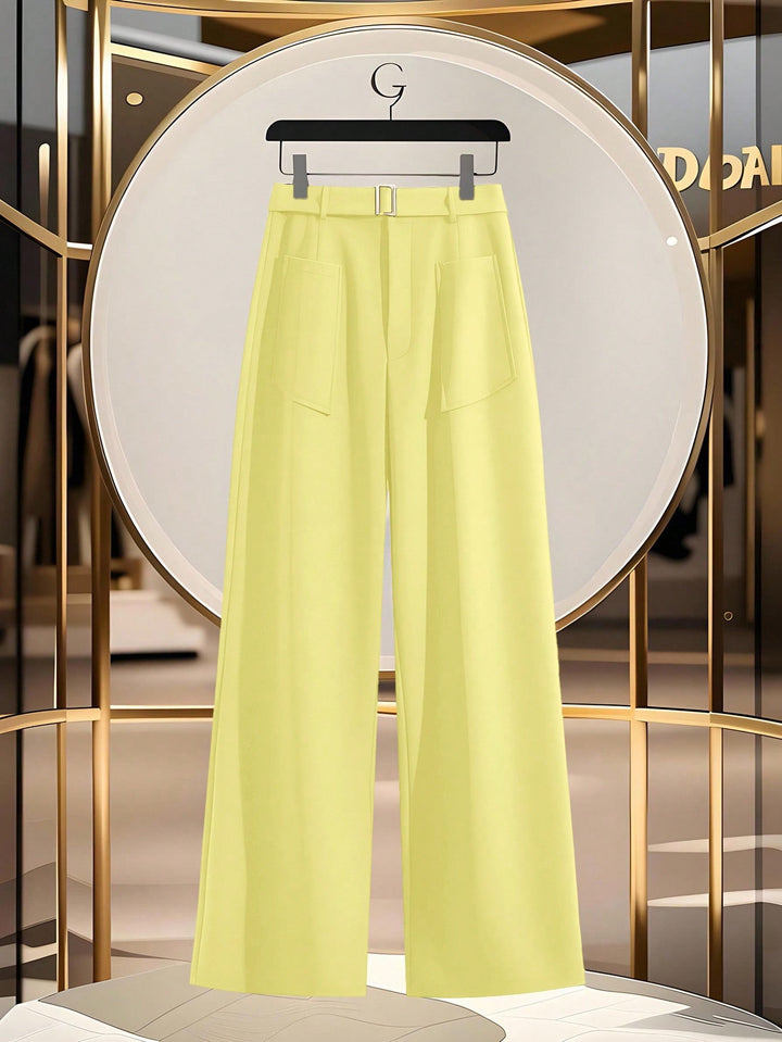 Pantaloni SHEIN, galben