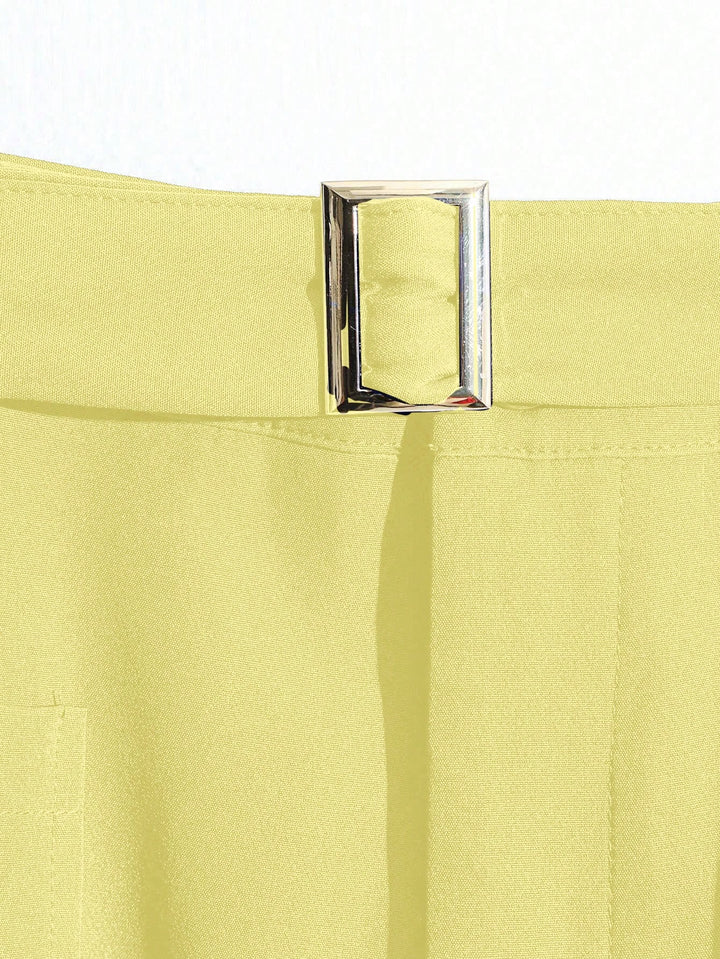 Pantaloni SHEIN, galben