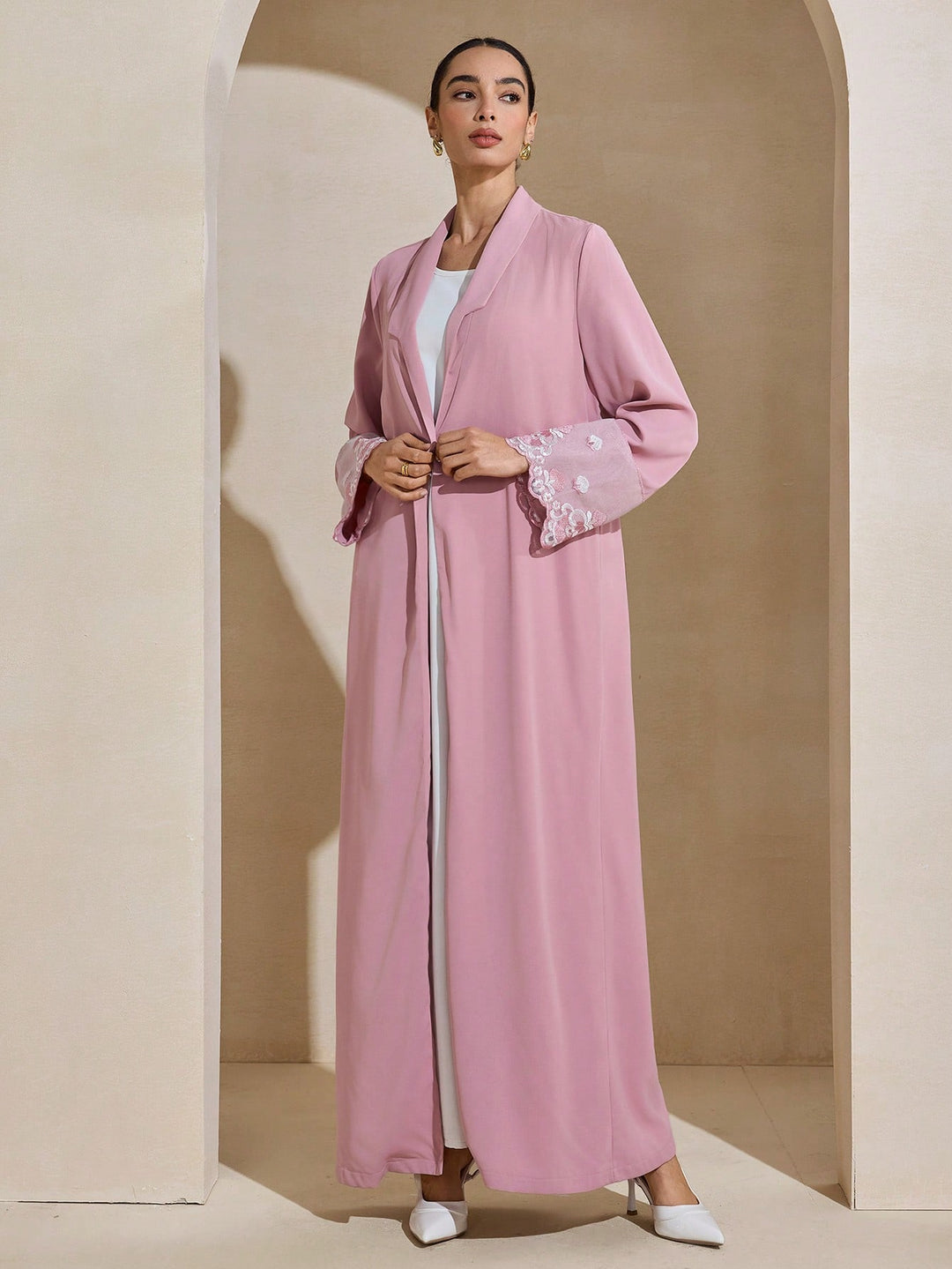 Cardigan lung  SHEIN, roz