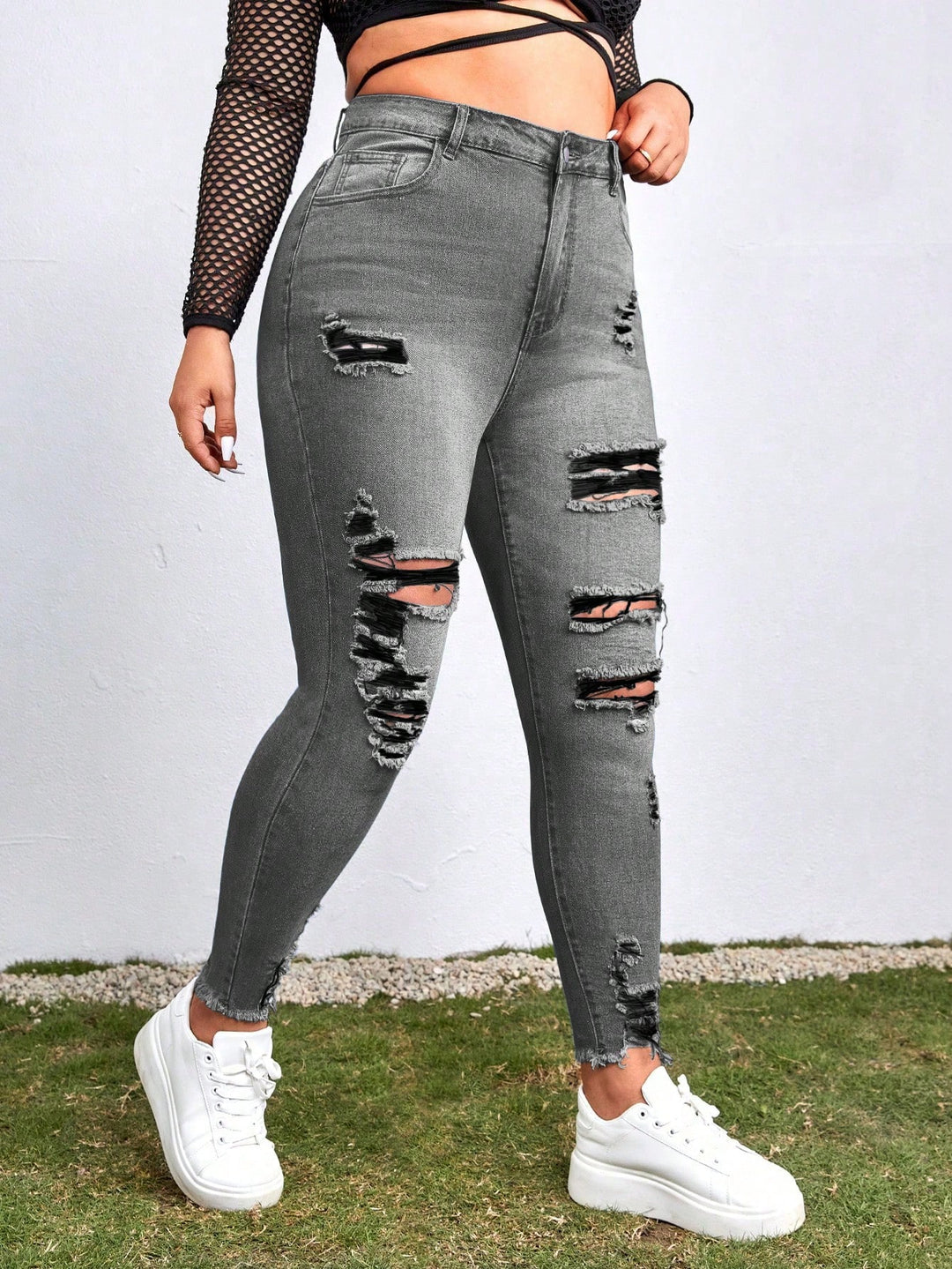 Jeans SHEIN, gri
