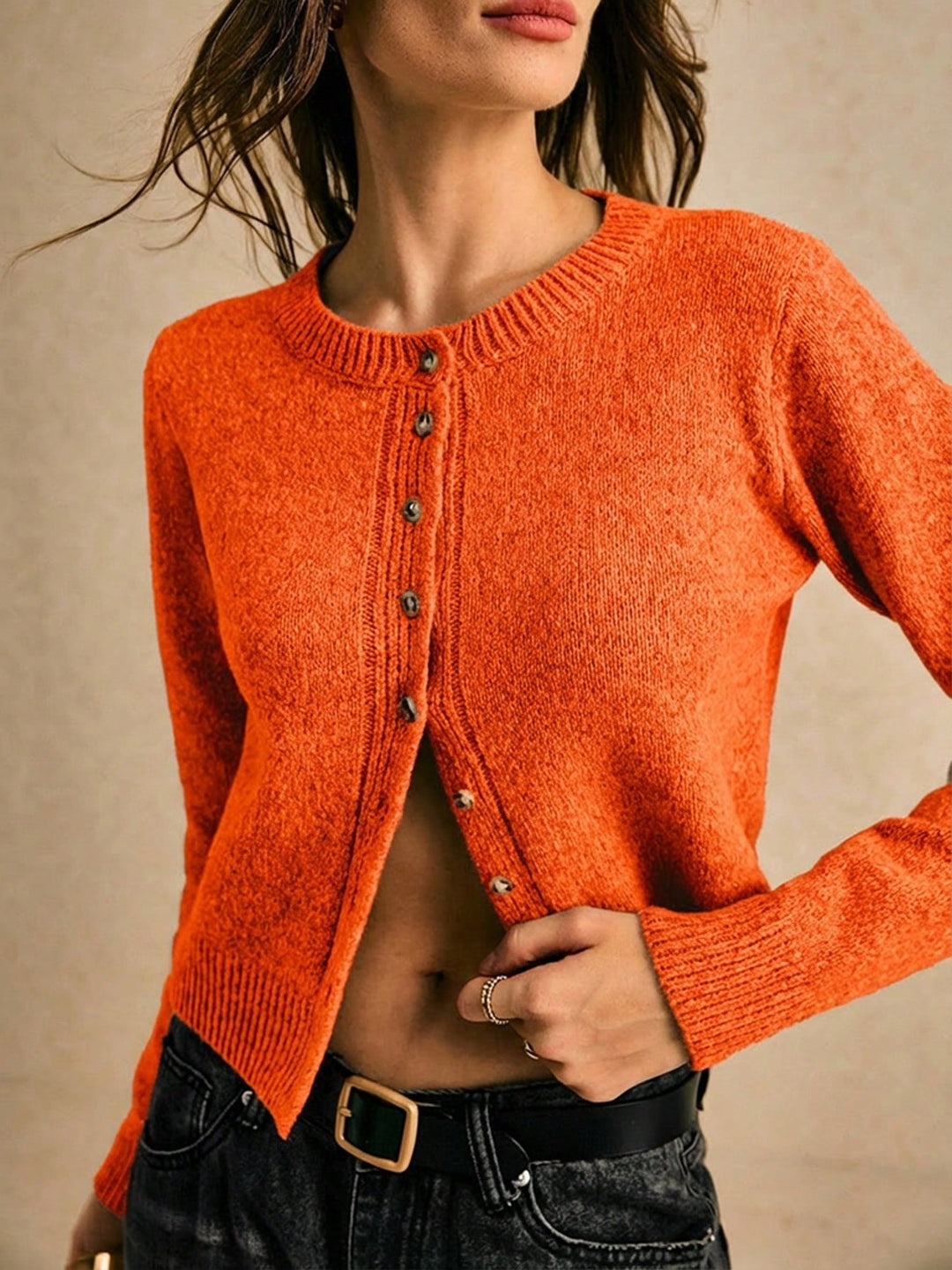 Cardigan SHEIN, portocaliu