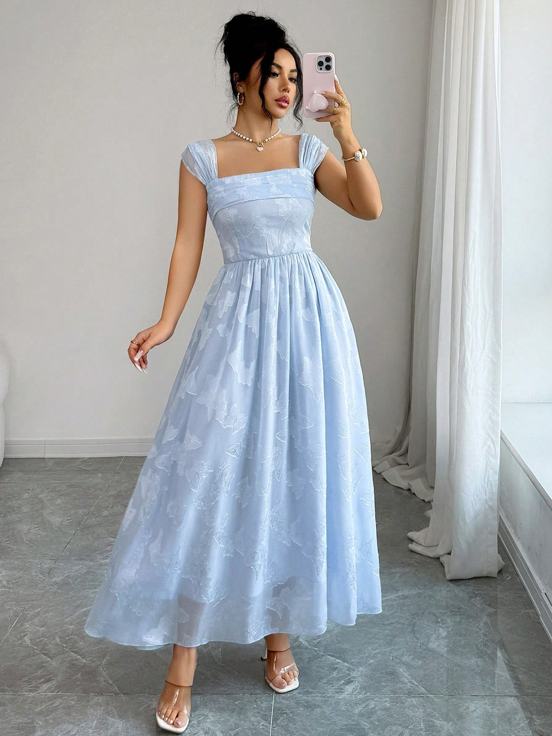Rochie maxi SHEIN, albastru