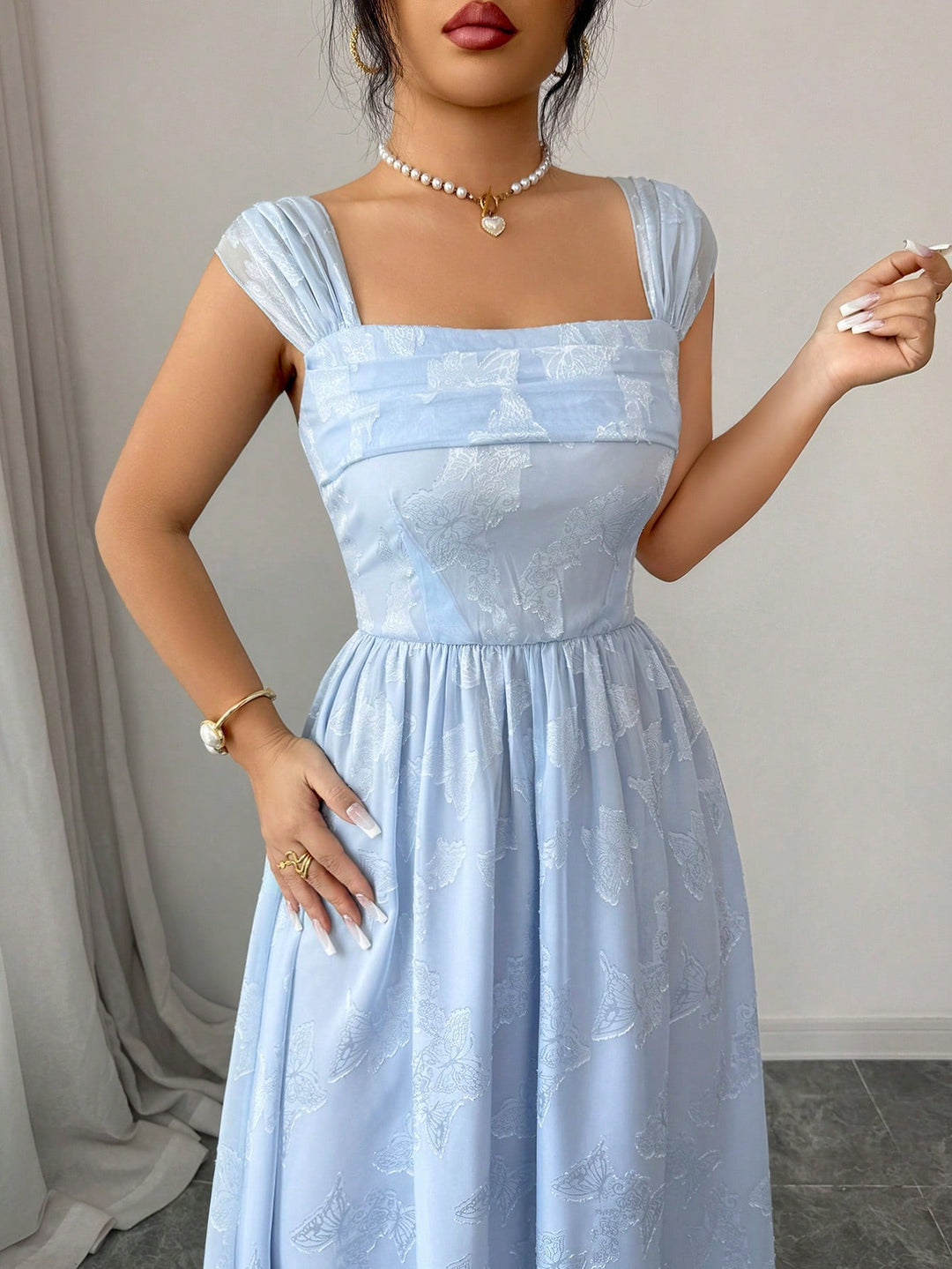 Rochie maxi SHEIN, albastru