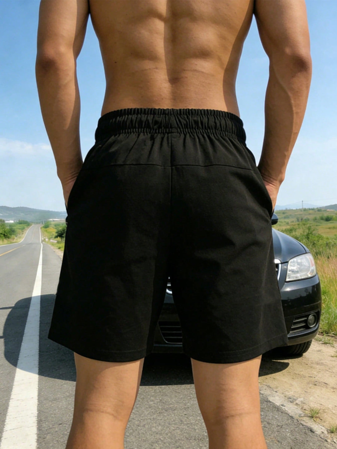 Pantaloni scurți SHEIN, negru