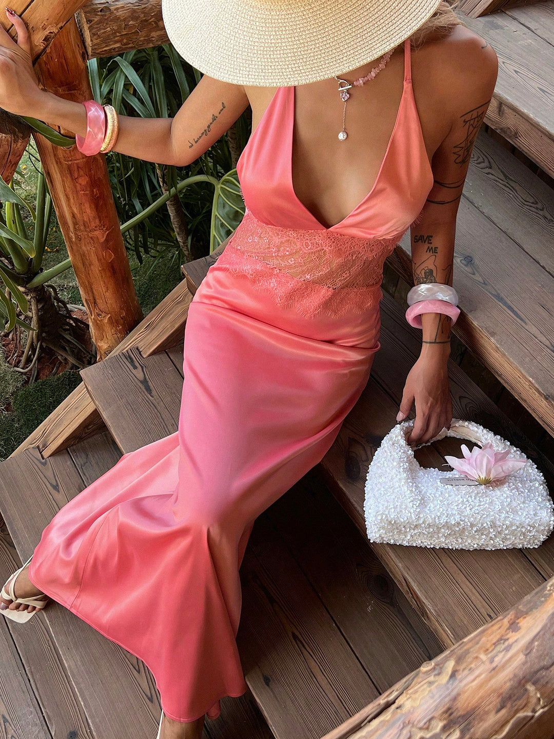Rochie maxi SHEIN, roz