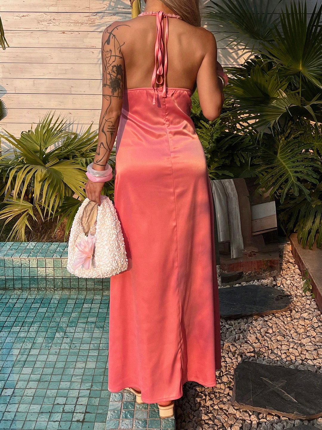 Rochie maxi SHEIN, roz