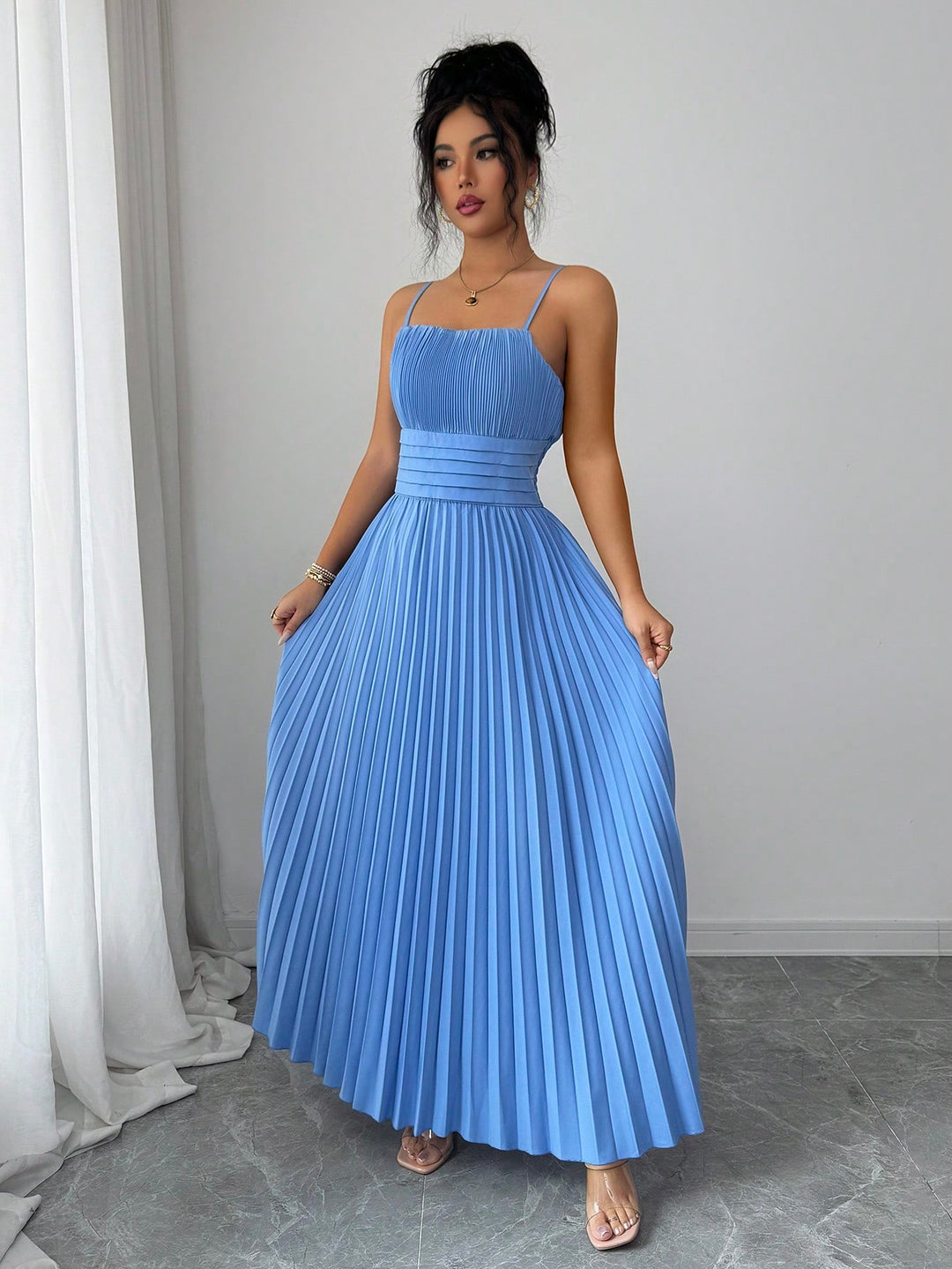 SHEIN maxi ruha, kék
