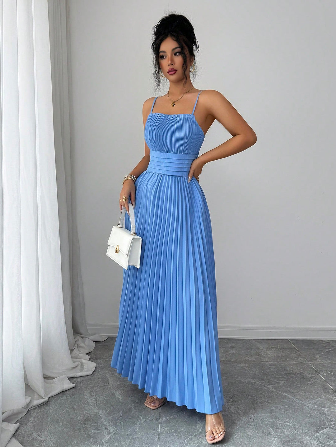 SHEIN maxi ruha, kék