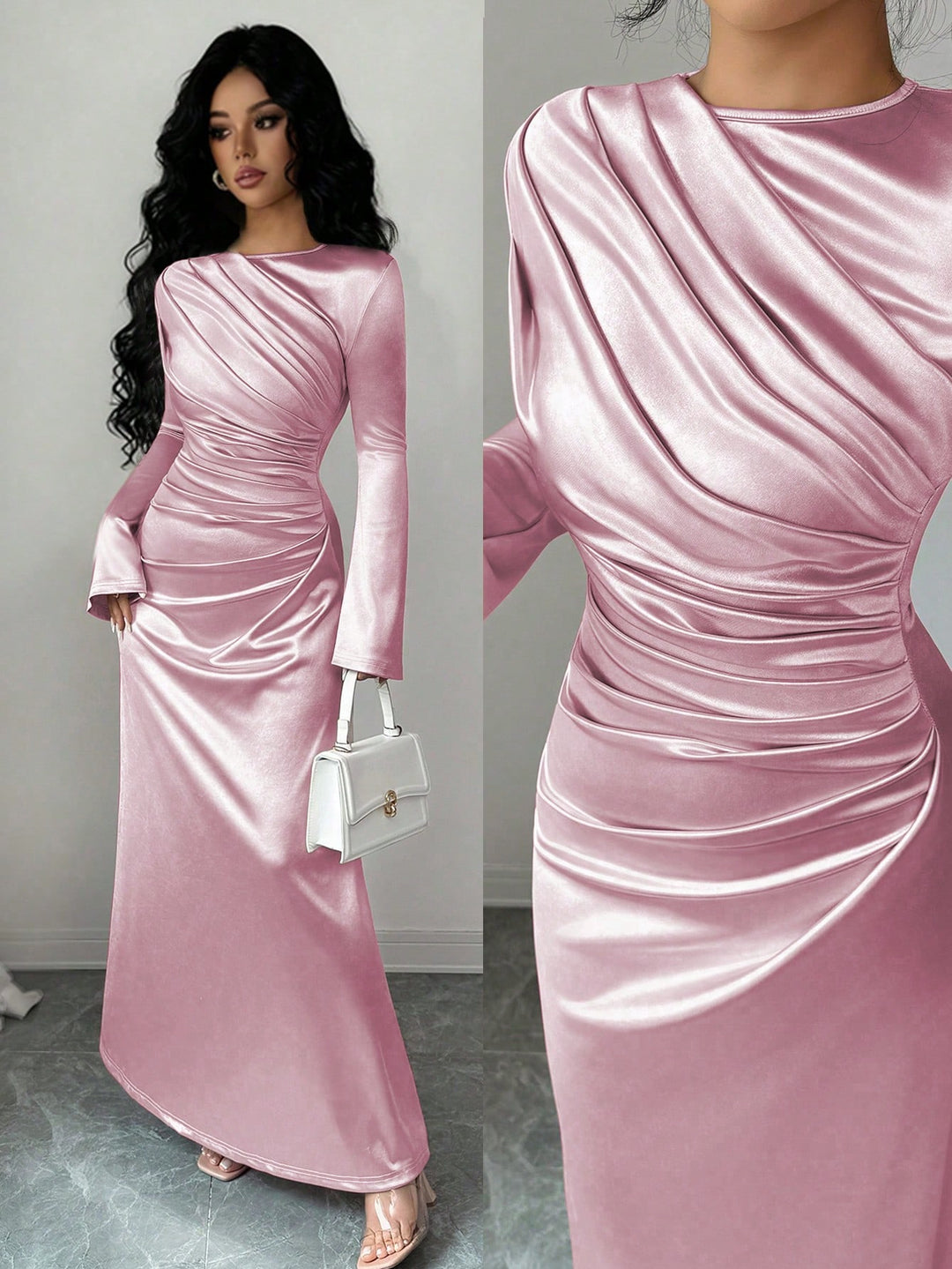 Rochie maxi SHEIN, roz