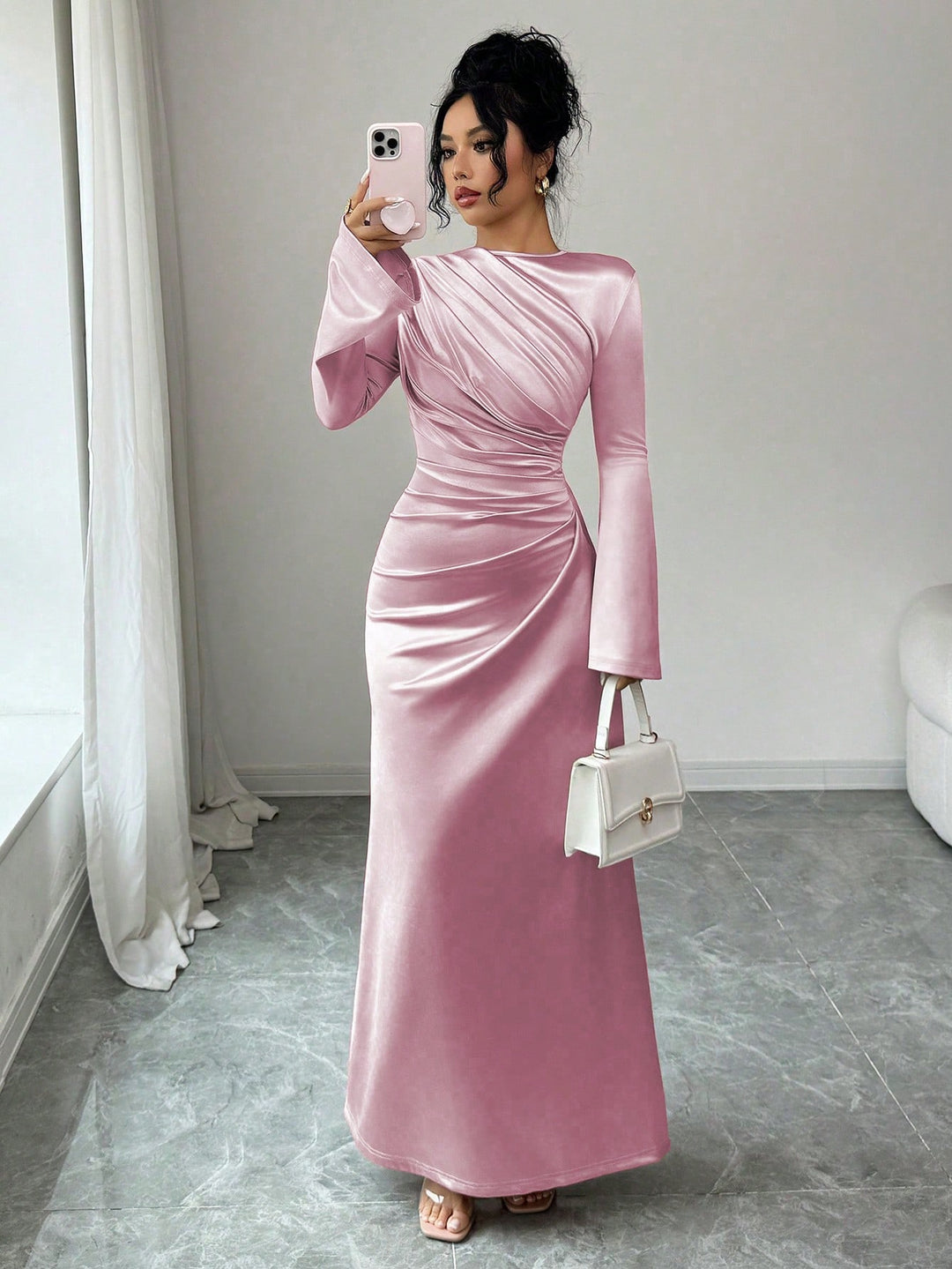 Rochie maxi SHEIN, roz