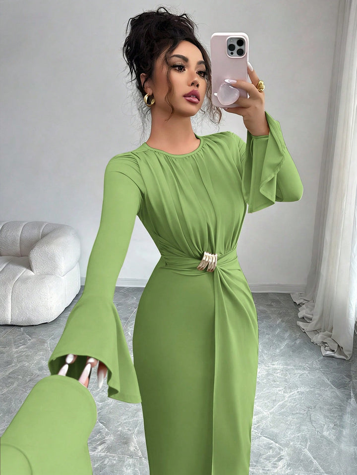 Rochie maxi SHEIN, verde