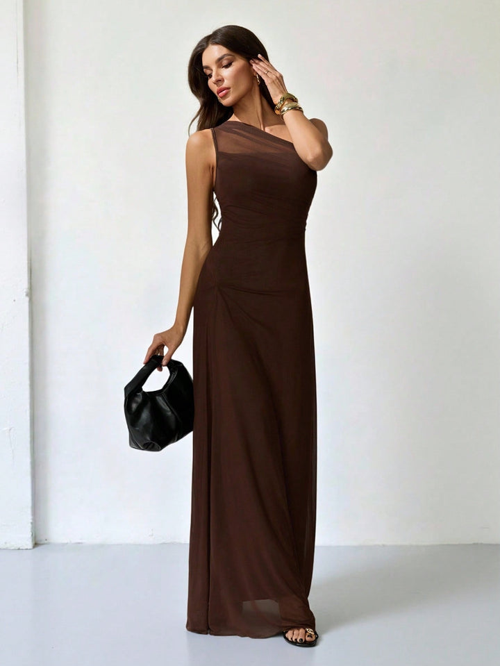 Rochie maxi SHEIN, maro